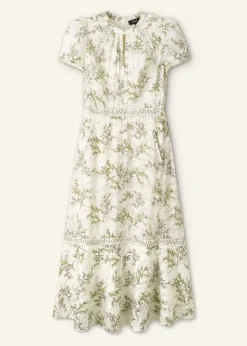 Hot ME+EM Shadow Berry Print Maxi Dress Light Cream/Green/Multi