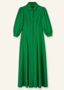 ME+EM Shirt Maxi Dress Spring Green