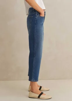 Sale ME+EM Short Authentic Slim Crop Jean Blue Wash