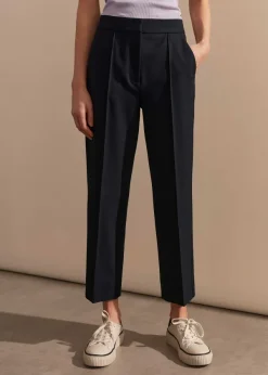 Hot ME+EM Short Length Slim Crop Forever Trouser Navy
