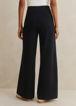 Discount ME+EM Short Length Travel Tailoring Palazzo Navy