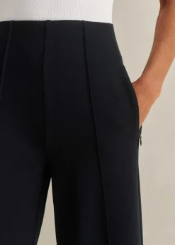 Discount ME+EM Short Length Travel Tailoring Palazzo Navy