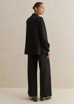 Hot ME+EM Short Length Travel Tailoring Wide-Leg Palazzo Co-Ord Black