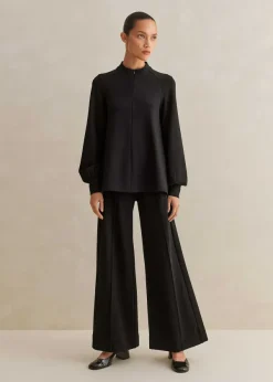 Hot ME+EM Short Length Travel Tailoring Wide-Leg Palazzo Co-Ord Black