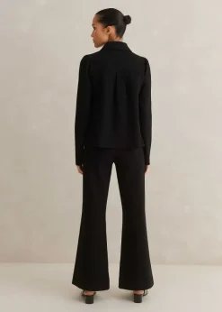 Online ME+EM Short Travel Tailoring Kick Flare Trouser Co-Ord Black