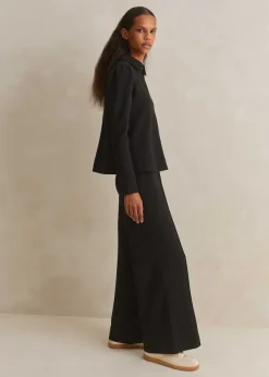 Discount ME+EM Short-Length Travel Tailoring Palazzo Co-Ord Black