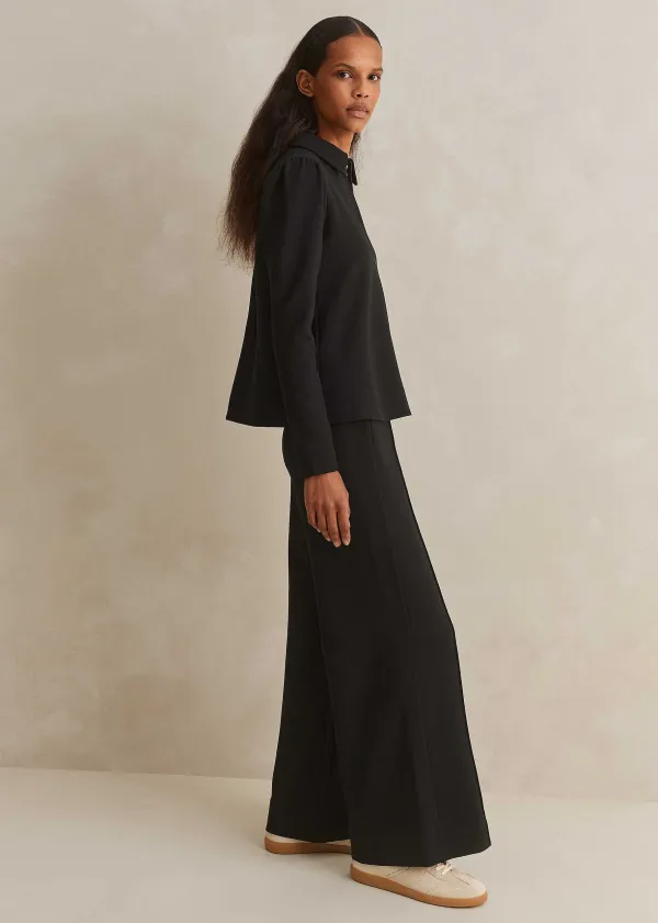 Discount ME+EM Short-Length Travel Tailoring Palazzo Co-Ord Black