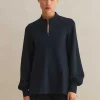 Outlet ME+EM Short-Length Travel Tailoring Wide-Leg Palazzo Co-Ord Blue