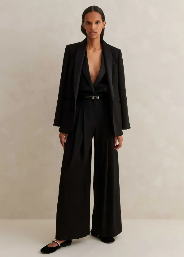 ME+EM Short-Length Wide-Leg Forever Tux Trouser Short Length