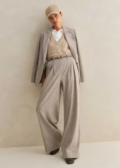Sale ME+EM Skinny Snake-Embossed Leather Belt Tan