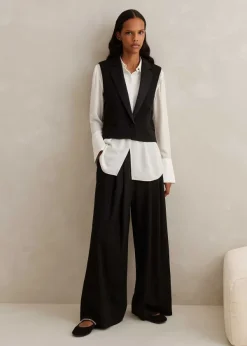 Clearance ME+EM Sleeveless Tux Jacket Black