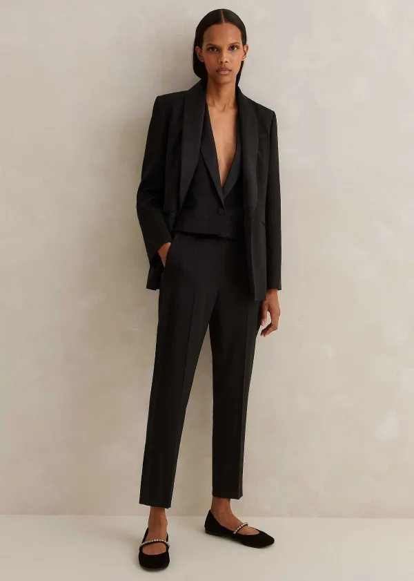 Online ME+EM Slim Crop Forever Tux Trouser Black