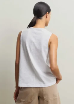 New ME+EM Slub Crew Neck Swing Vest Fresh White