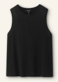 Clearance ME+EM Slub Crew Neck Swing Vest Black