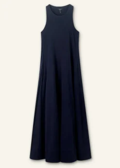 Hot ME+EM Slub Jersey Halterneck Maxi Dress Navy