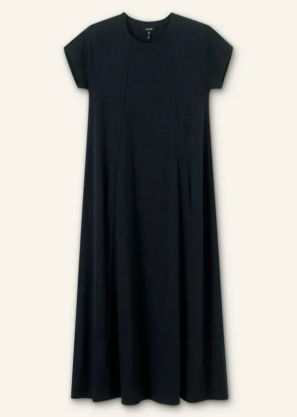 Best ME+EM Slub Jersey Midi Swing Dress Navy