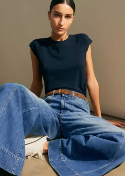 New ME+EM Slub Swing Tee Navy