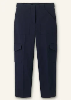Hot ME+EM Smart Cargo Slim Crop Trouser Navy