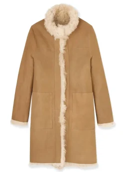 Hot ME+EM Statement Shearling Coat Cream