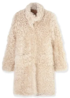Hot ME+EM Statement Shearling Coat Cream