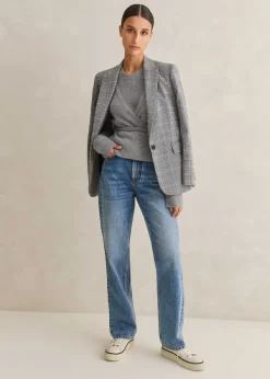 Online ME+EM Straight Full-Length Jean Light Blue