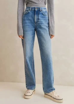 Online ME+EM Straight Full-Length Jean Light Blue
