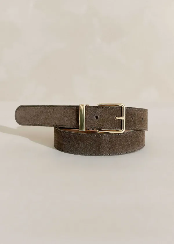 Hot ME+EM Suede Belt Olive