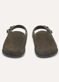 Sale ME+EM Suede Clog Khaki