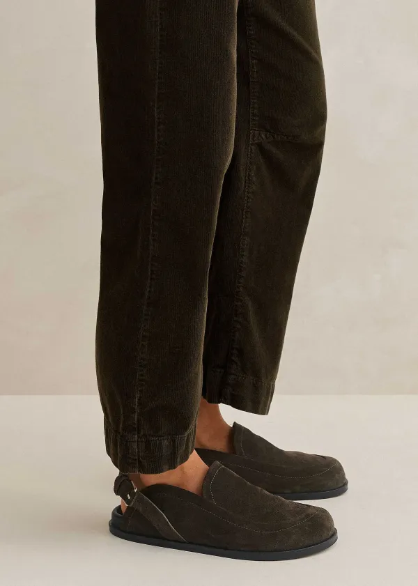Sale ME+EM Suede Clog Khaki