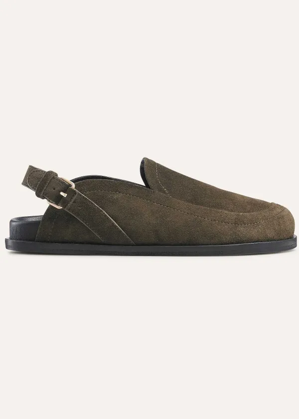 Sale ME+EM Suede Clog Khaki