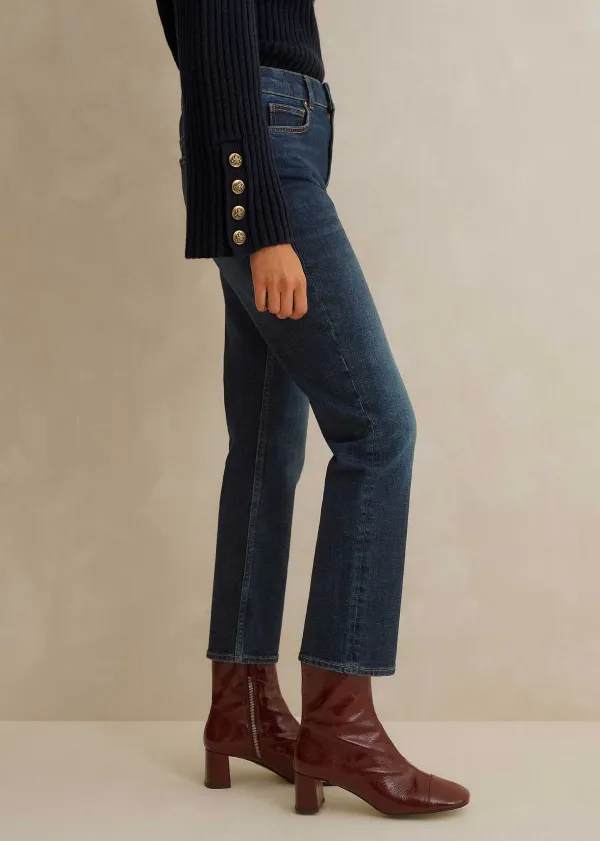 Sale ME+EM Super Slim Crop Jean Authentic Dark Blue Wash