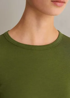 Clearance ME+EM Supersoft Jersey Long Sleeve Top Bright Olive Moulin