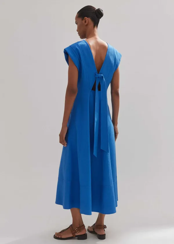 Sale ME+EM Tailored Flare Midi Dress Super Blue