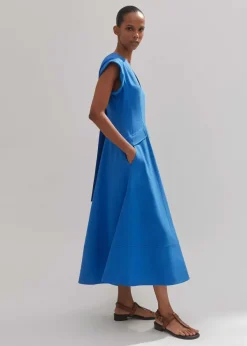 Sale ME+EM Tailored Flare Midi Dress Super Blue