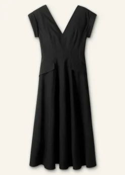 Sale ME+EM Tailored Flare Midi Dress Black