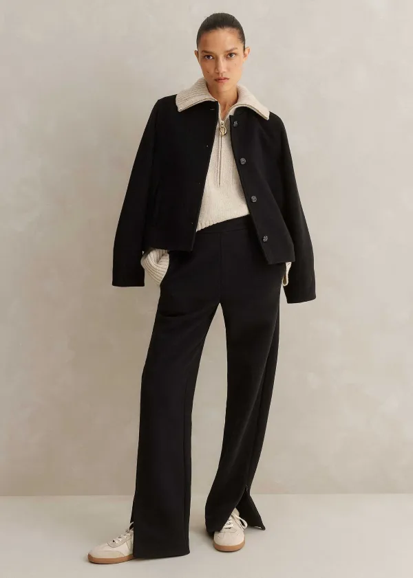 Clearance ME+EM Tapered Sweatshirting Track Pant Black