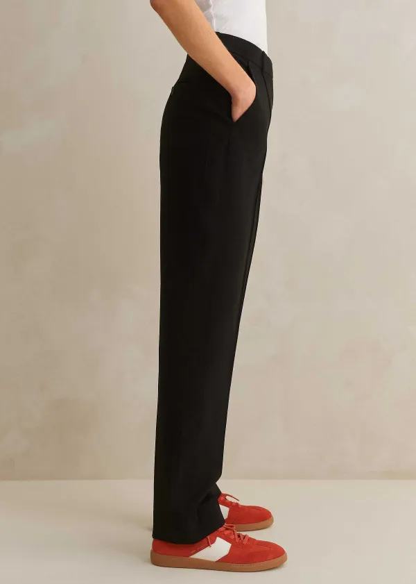 Clearance ME+EM Textured Boyish Cigarette Pant Black