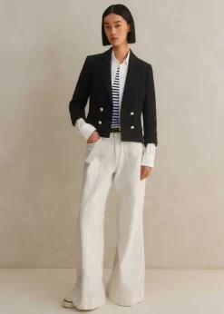 Clearance ME+EM Textured Bracelet Sleeve Contour Jacket Black