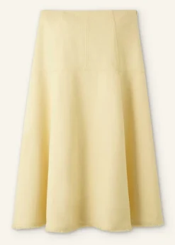 Discount ME+EM Textured Cotton-Blend Skirt Custard