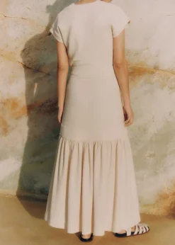 Best ME+EM Textured High-Waisted Maxi Skirt Co-Ord Neutrals