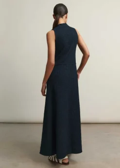 Outlet ME+EM Textured Maxi Dress Navy