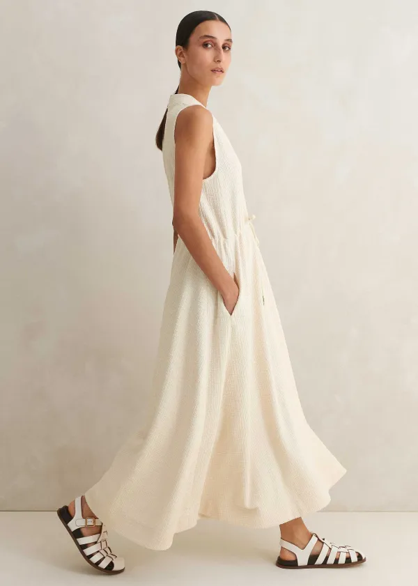 Discount ME+EM Textured Maxi Dress Cream