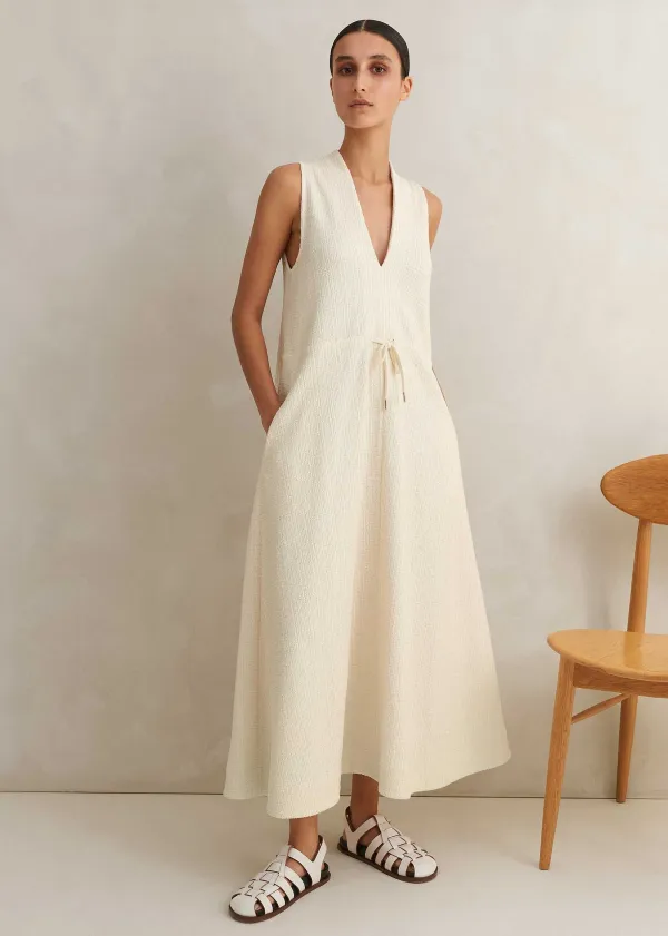Discount ME+EM Textured Maxi Dress Cream