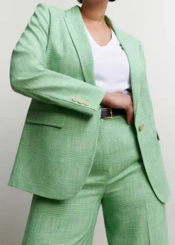 Clearance ME+EM Textured Prince Of Wales Check Suit Green