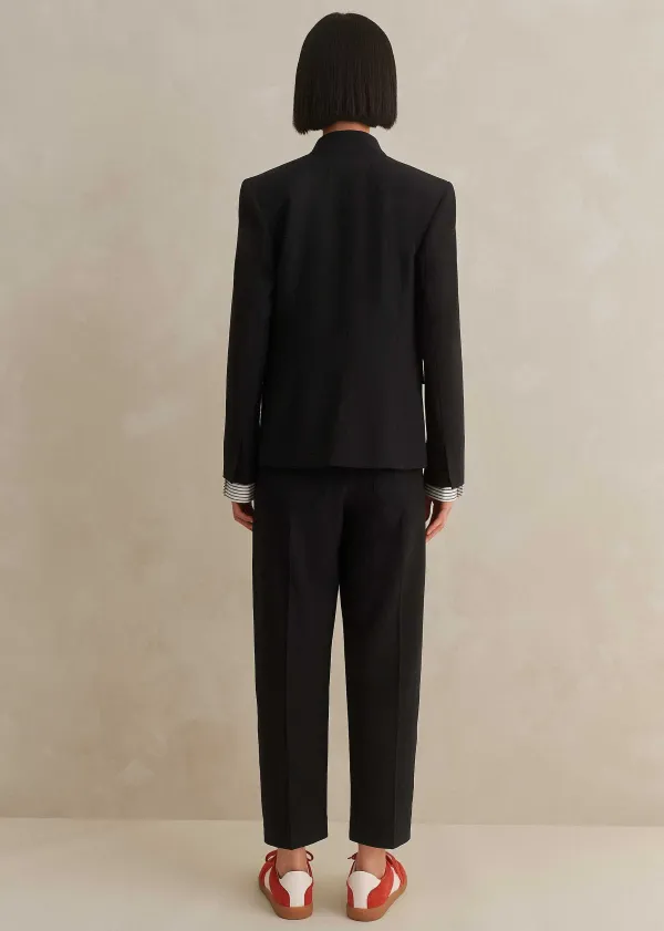 Best ME+EM Textured Tailoring Tapered Trouser Suit Black