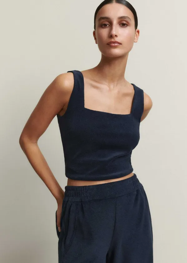 Hot ME+EM Towelling Bralette Navy