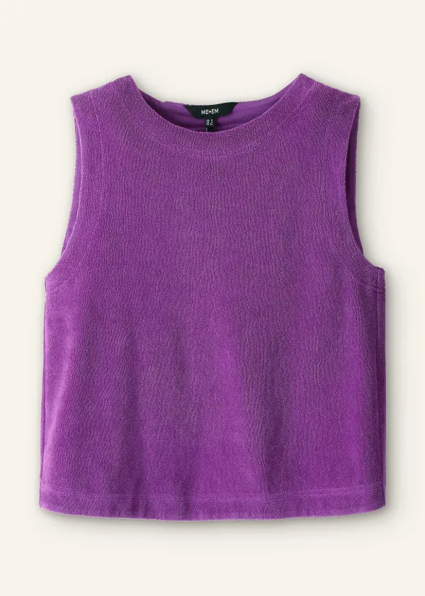 Online ME+EM Towelling Crop Top Summer Purple