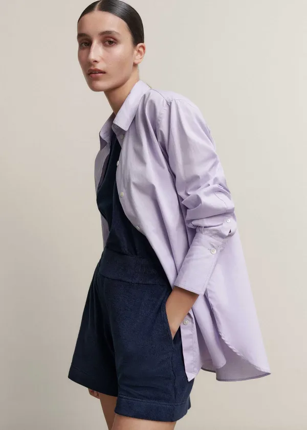 Sale ME+EM Towelling Crop Top Navy
