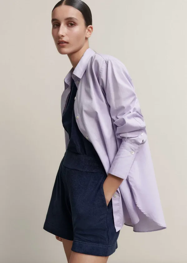 Clearance ME+EM Towelling Crop Top + Short Co-Ord Blue