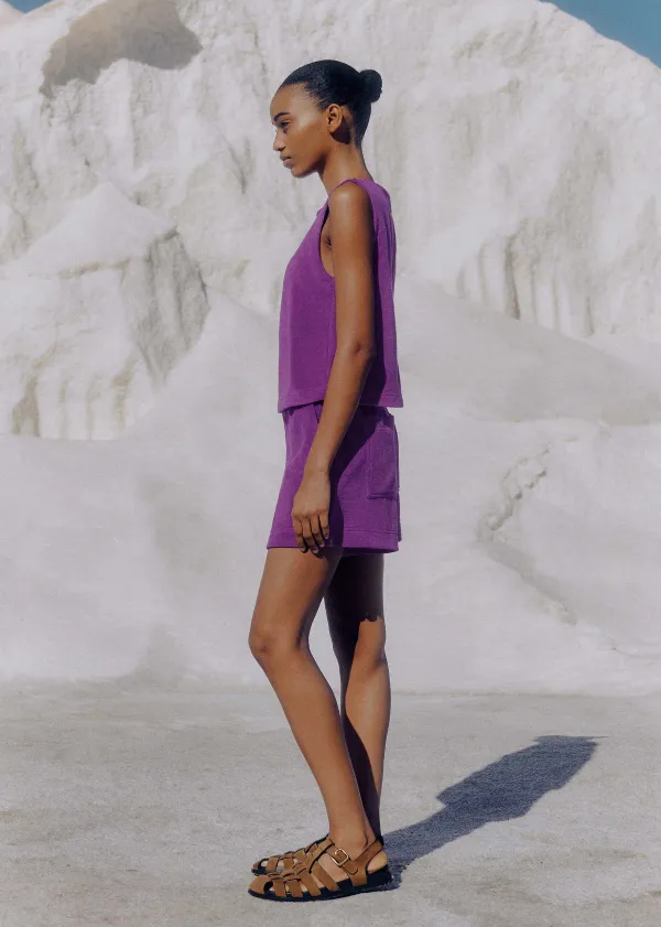 ME+EM Towelling Short Summer Purple